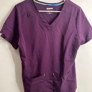 Scrubstar Set! Eggplant Color Scrubs in Large